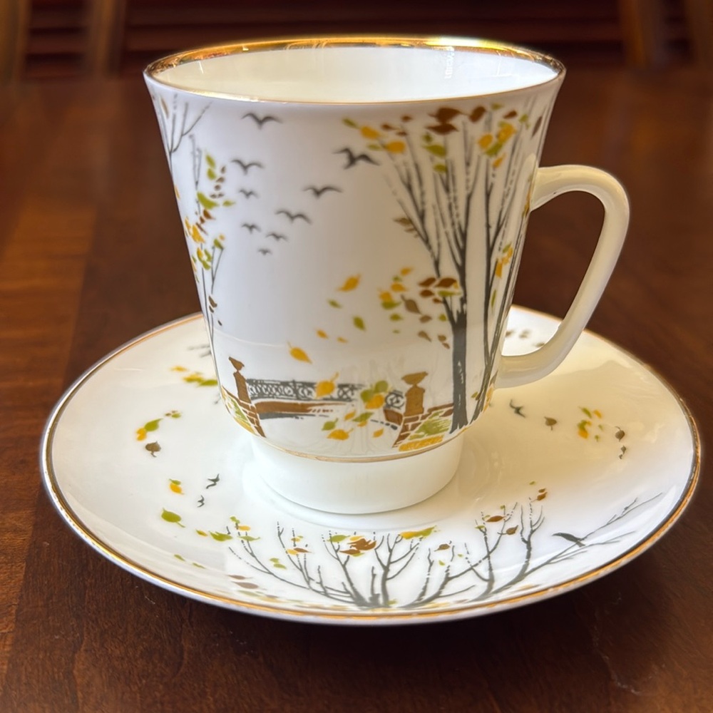VTG ЛФЗ USSR Russia Lomonosov Leningrad Fine Porcelain Tea Cup & saucer set rare